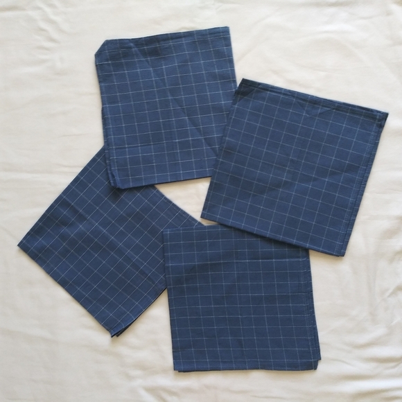 Martha Stewart Everday white grid cotton plaid napkins (set 4) - Picture 1 of 5